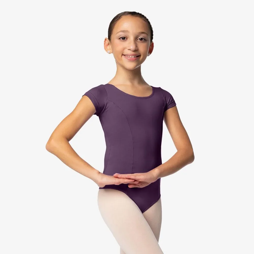 Pre-Owned Dance Leotard So Danca SL13 Int Child 6x-7 Dark Purple Ballet Jazz Ta
